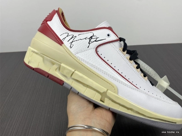 Rep Onekick Low DJ4375-106 Jordan White 2 SP Off-White Retro Red 0722